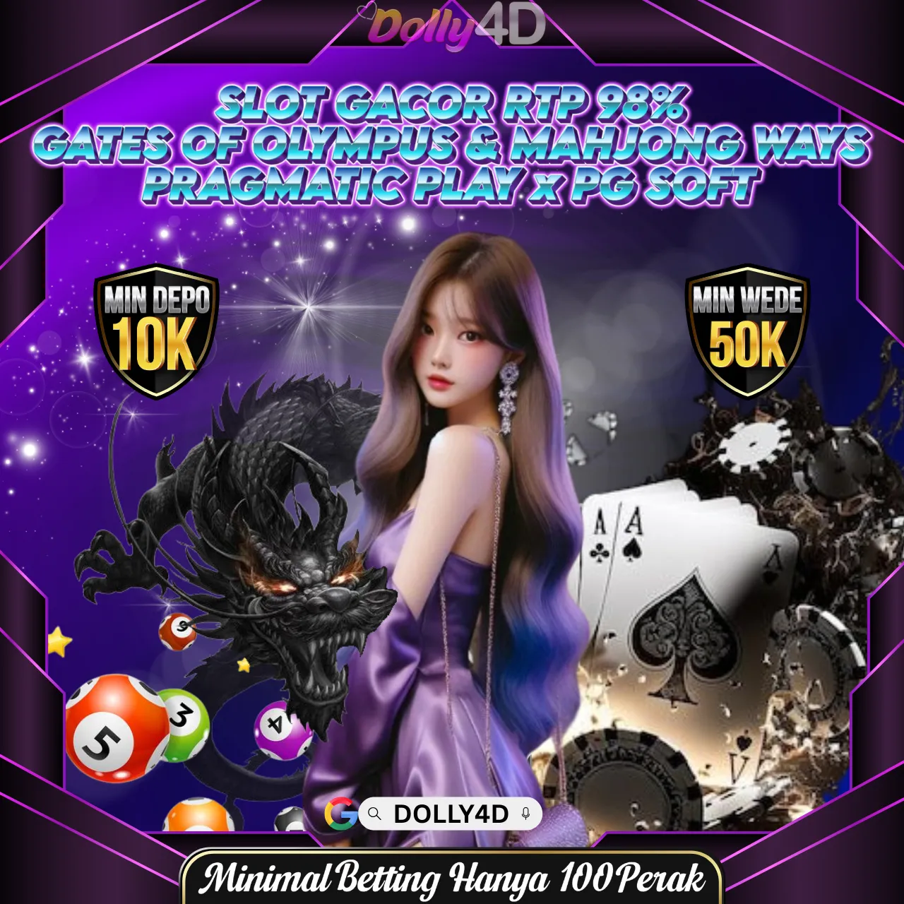 Dolly4D 🎳 Slot Gacor RTP 98 % Gates of Olympus & Mahjong Ways—Pragmatic Play × PG Soft